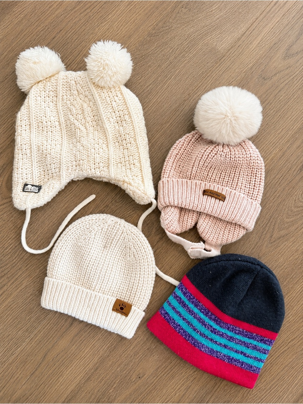 Baby girl winter hat bundle